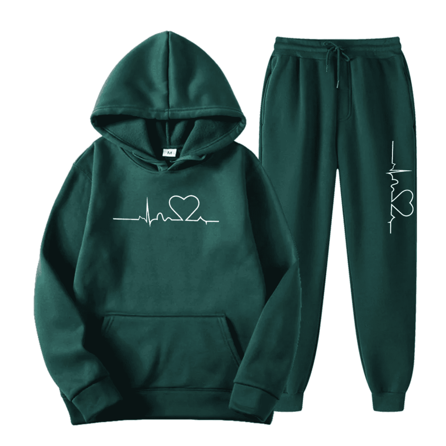 Krohn-e | Damen Kapuzenpullover Trainingsanzug Satz mit Druck