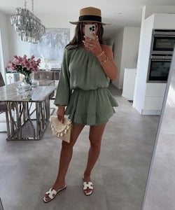 Jona One-Shoulder Muslin Jumpsuit