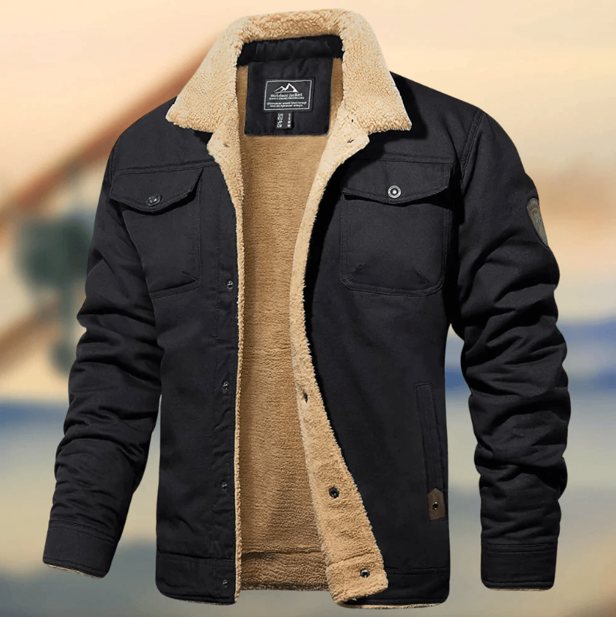 Krohn-e | Warme Herrenjacke mit Kragen