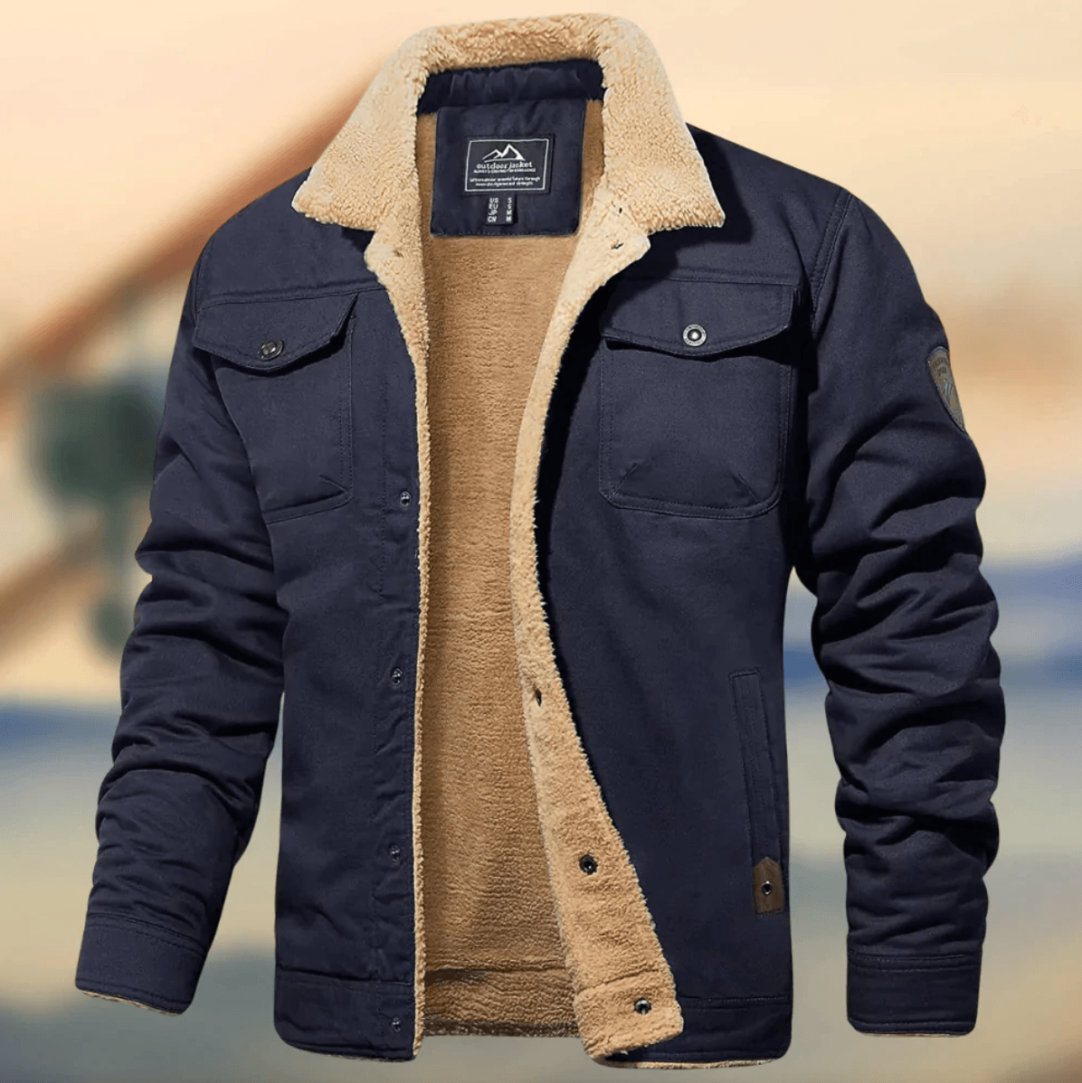 Krohn-e | Warme Herrenjacke mit Kragen
