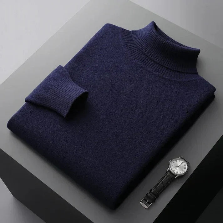 Edler Herrenpullover aus Kaschmir mit Rollkragen