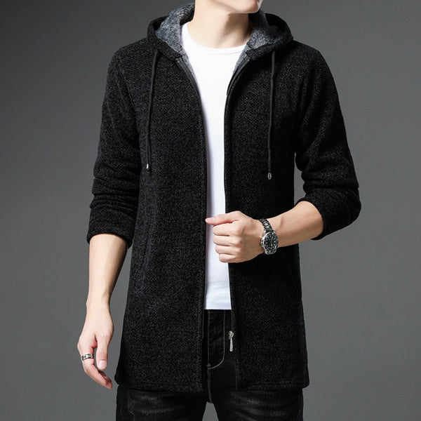 Krohn-e | Reißverschlussjacke mit Kapuze Weiche Strickware Modern und Bequem