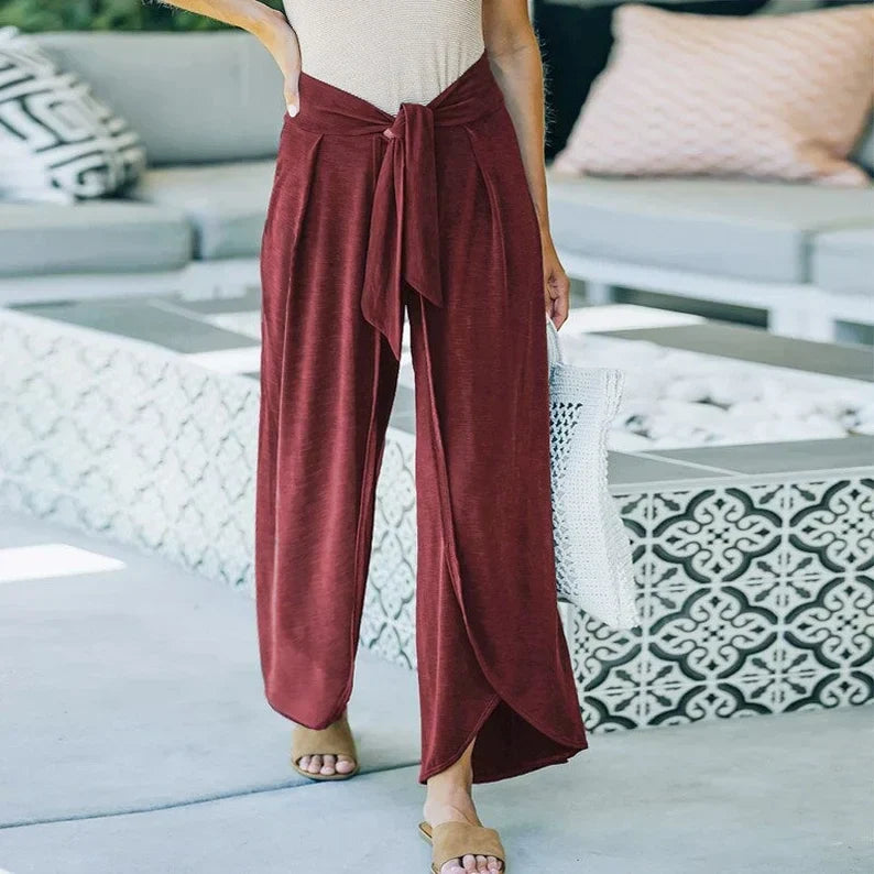 SARAH – Langer Hose mit Gürtel