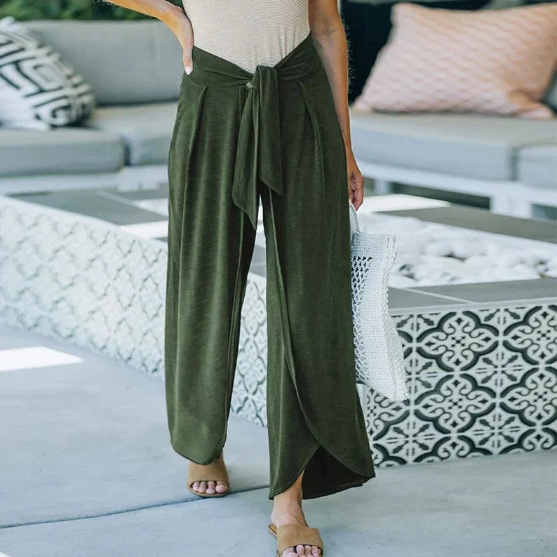 SARAH – Langer Hose mit Gürtel