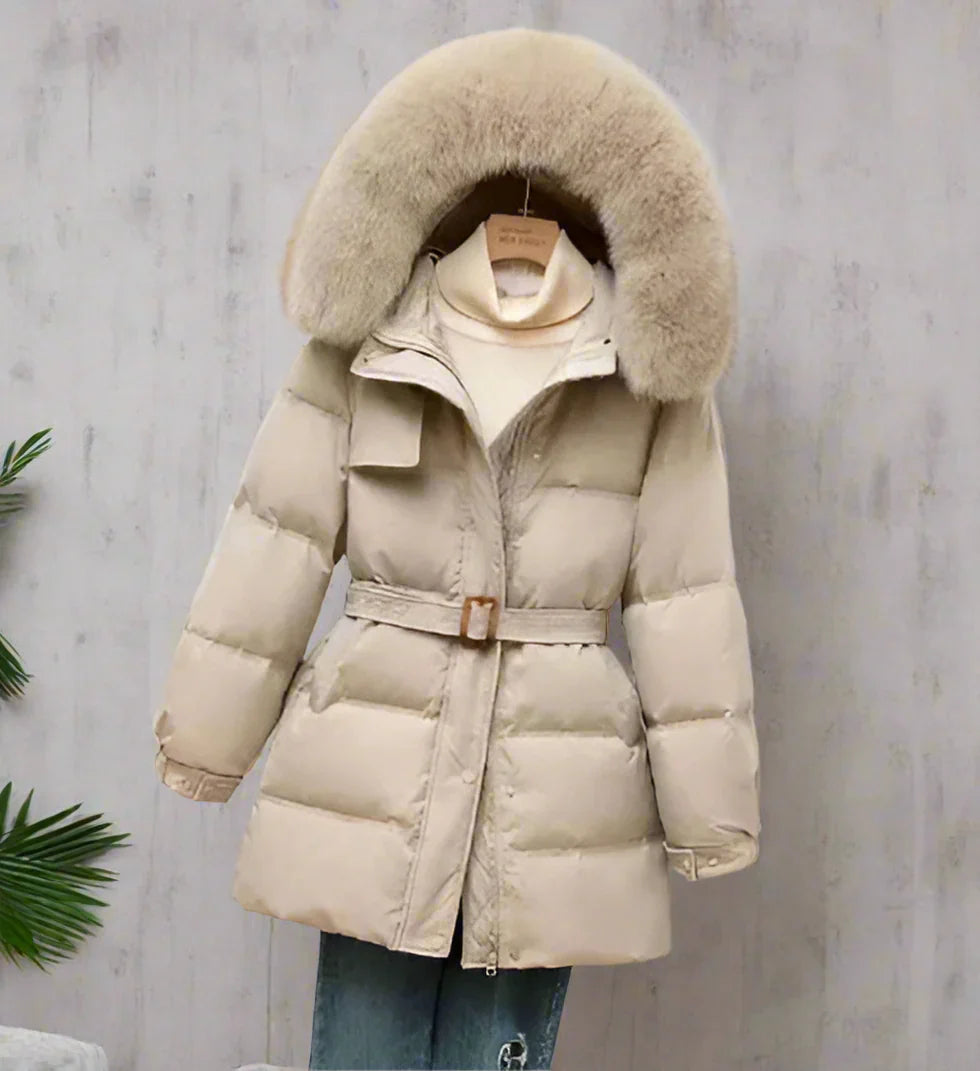 Krohn-e | Winterjacke mit abnehmbarer Kapuze für Damen ideal für kaltes Wetter