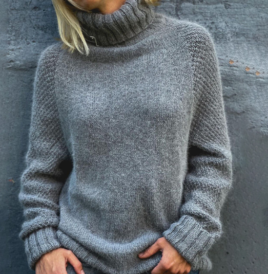 Damen-Rollkragenpullover aus Strick für den Kleiderschrank