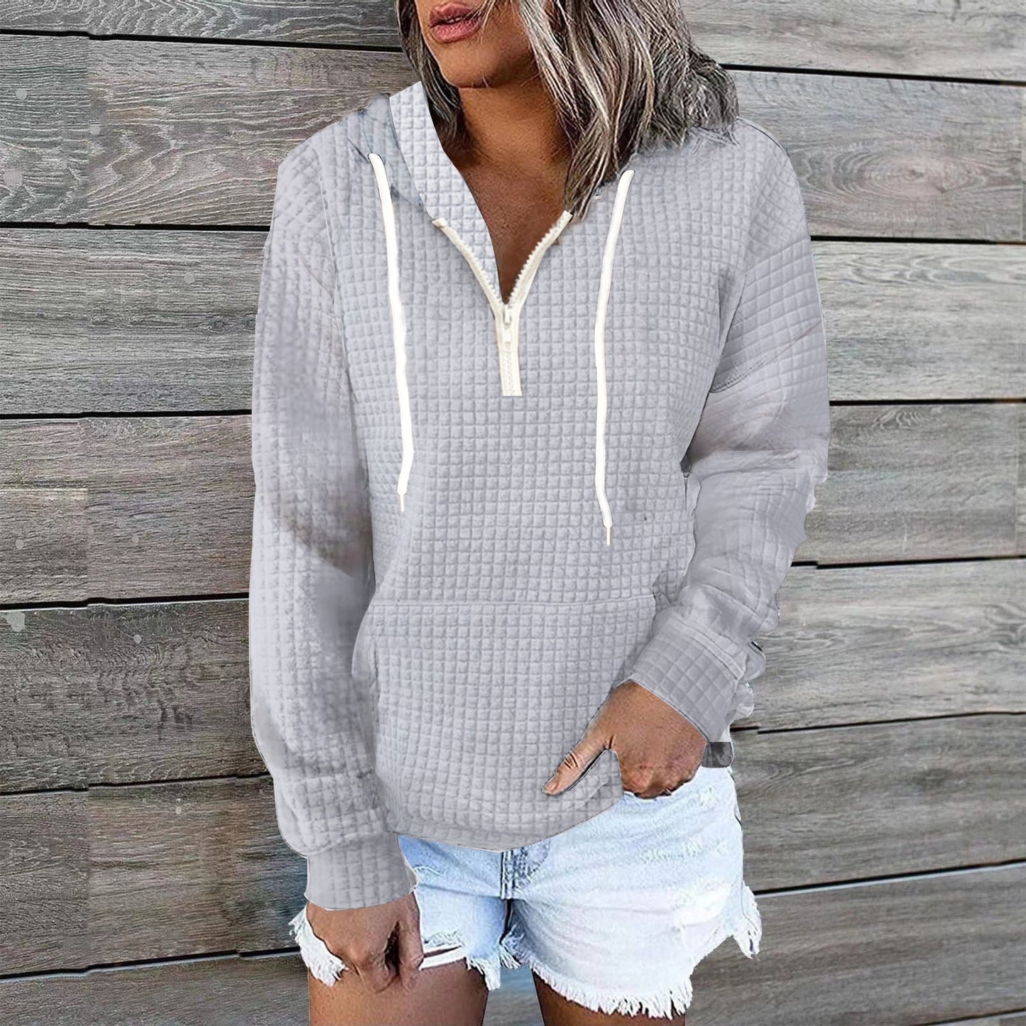 Krohn-e | Lässiger Hoodie mit Reißverschluss Komfortabel und Stilvoll