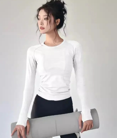 Fudus Langarm-Oberteil mit transparentem Einsatz