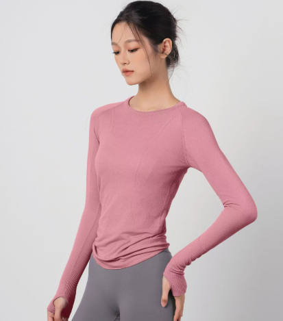 Fudus Langarm-Oberteil mit transparentem Einsatz