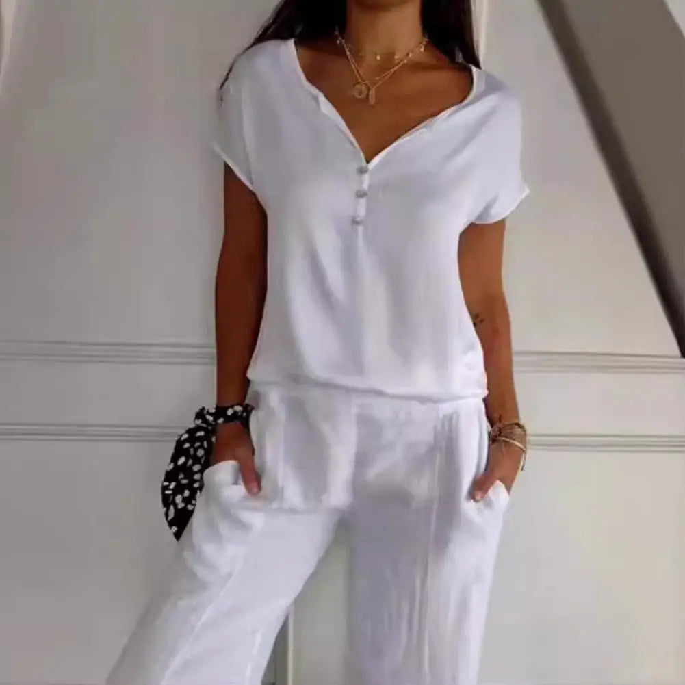 Fudus Bluse mit V-Ausschnitt