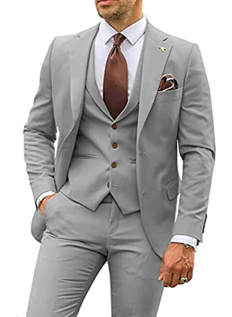 Krohn-e | Elegantes Business Satz für Herren [Jacke + Hose]