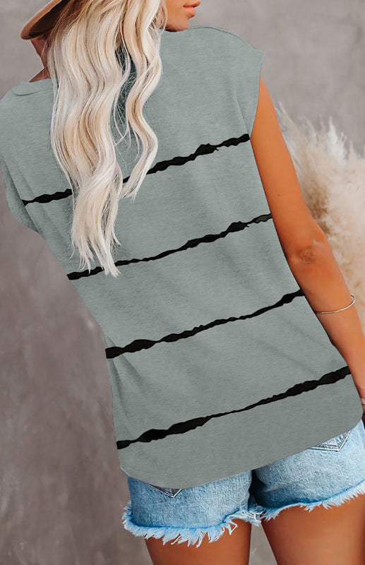 Fudus Kurzarm Top mit Rundhalsausschnitt und Tasche