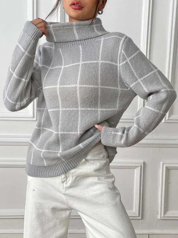 Krohn-e | Hochkragen-Jersey für Damen für Herbst und Winter