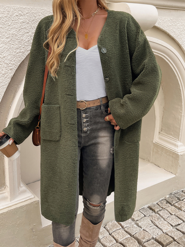 Krohn-e | Fleece Damenjacke mit Knopfschluss – Elara