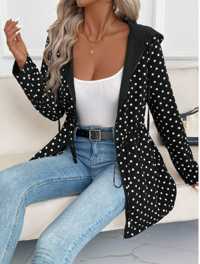 KROHN-E Damen Wendejacke Leopardenmuster Vielseitig