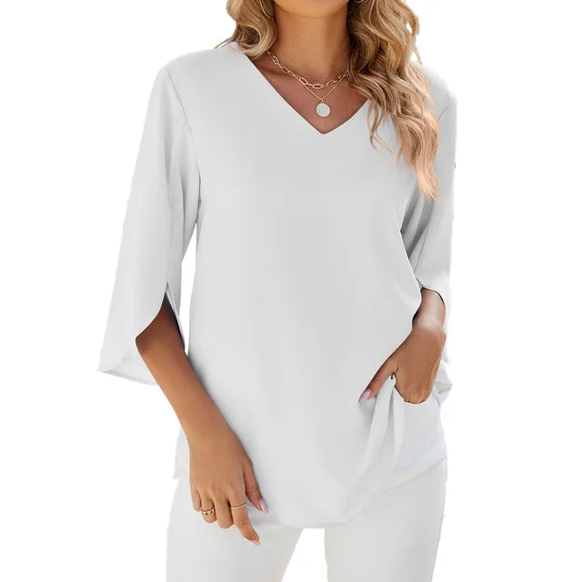 Marly Bluse von Bonafita | Müheloser V-Ausschnitt