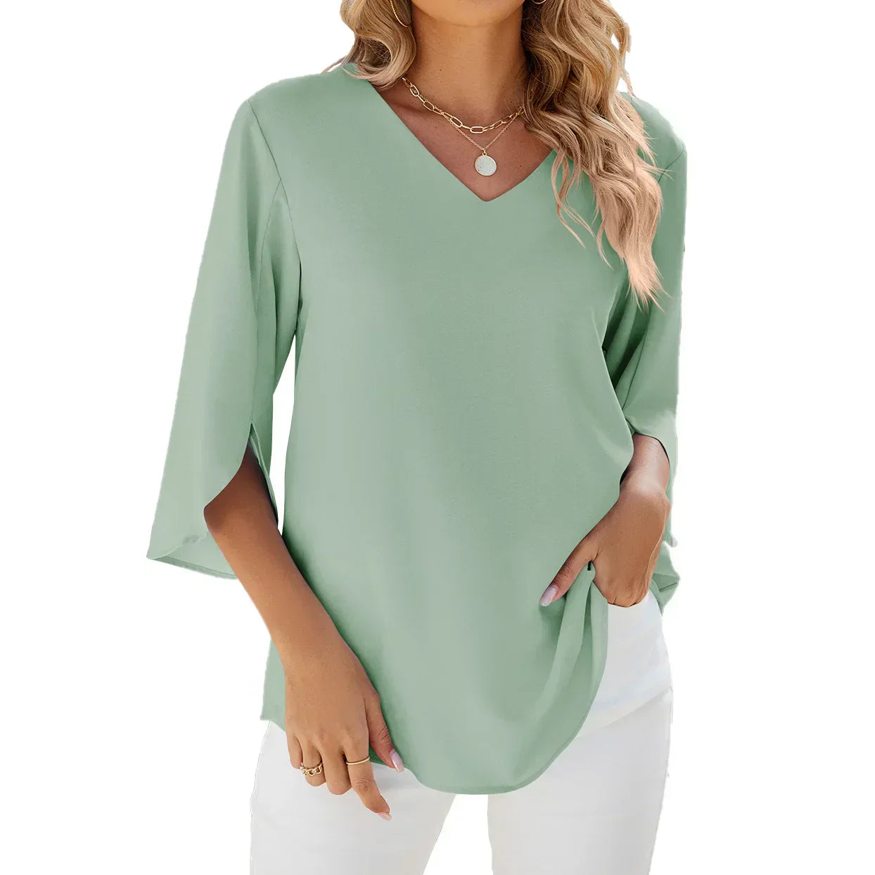 Marly Bluse von Bonafita | Müheloser V-Ausschnitt