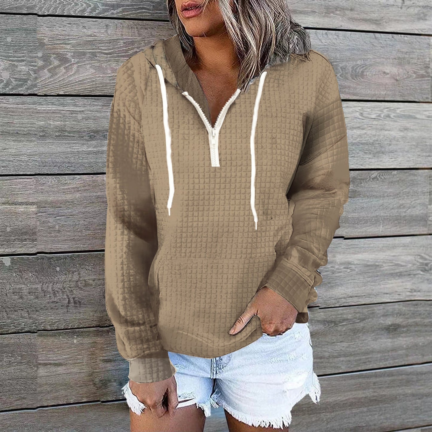 Krohn-e | Lässiger Hoodie mit Reißverschluss Komfortabel und Stilvoll