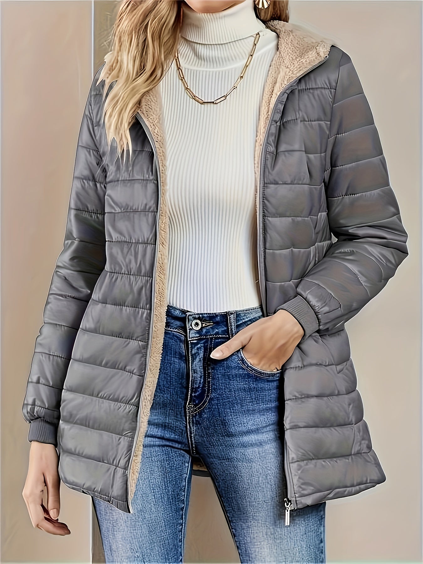 Krohn-e | Gesteppte Winterjacke Ultrakomfortabel und Stylisch für Kalte Tage