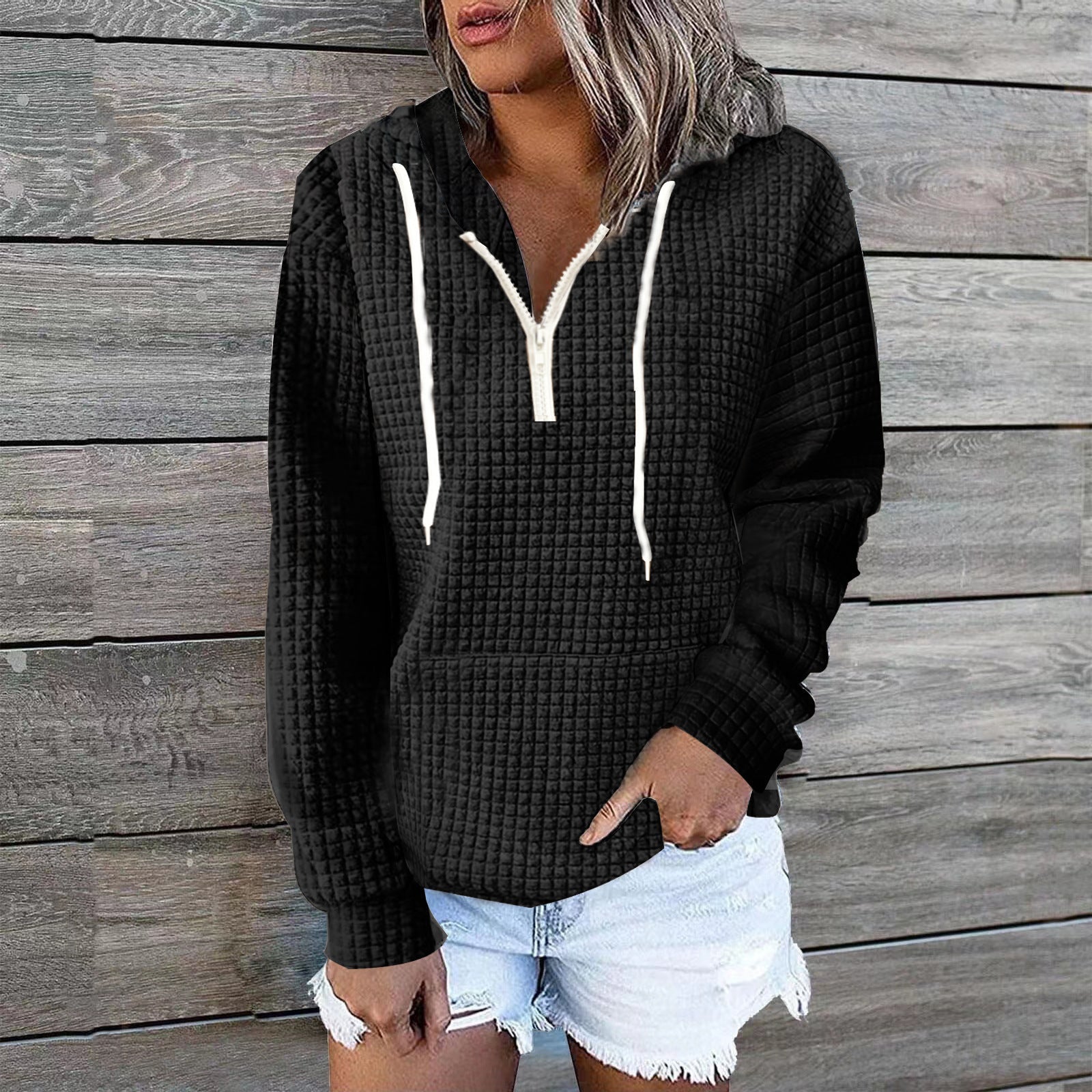 Krohn-e | Lässiger Hoodie mit Reißverschluss Komfortabel und Stilvoll