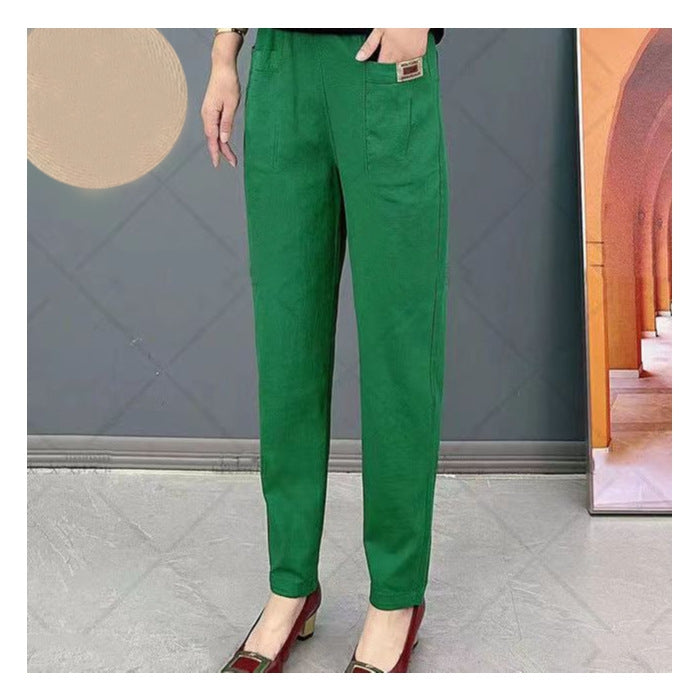 Sofia | Damen Hose Elastischer Bund Gerade Chino Freizeit