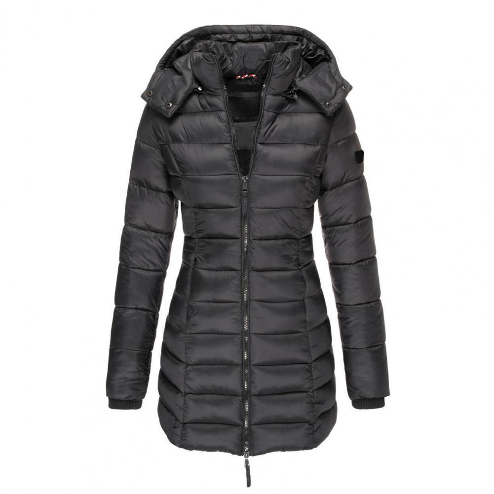 Krohn-e | Warme Slimfit Winterjacke mit Kapuze Damen Winterjacke Regular Fit Belle Couture Essential Wärme