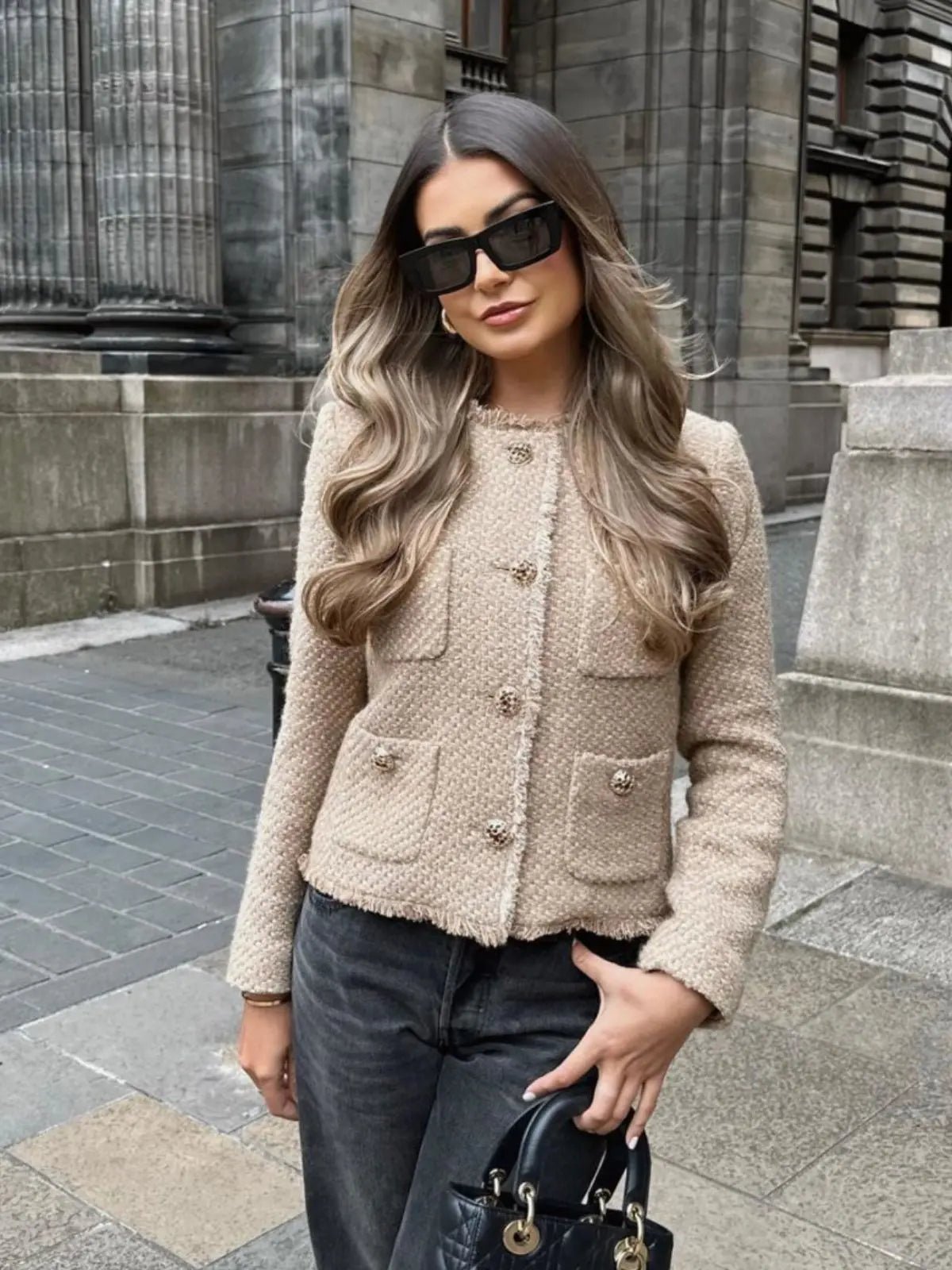 Krohn-e | Elegante Tweed Kurzjacke