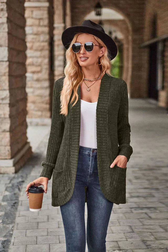 Nevin: Langarm-Strickjacke
