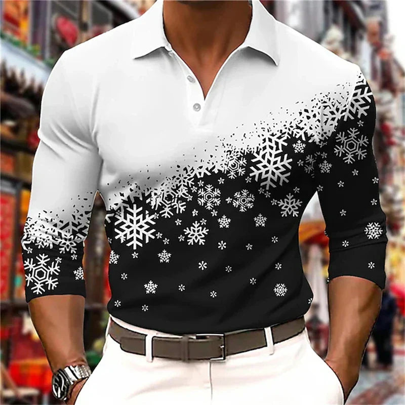 Langarm-Weihnachtspolohemd Maxy