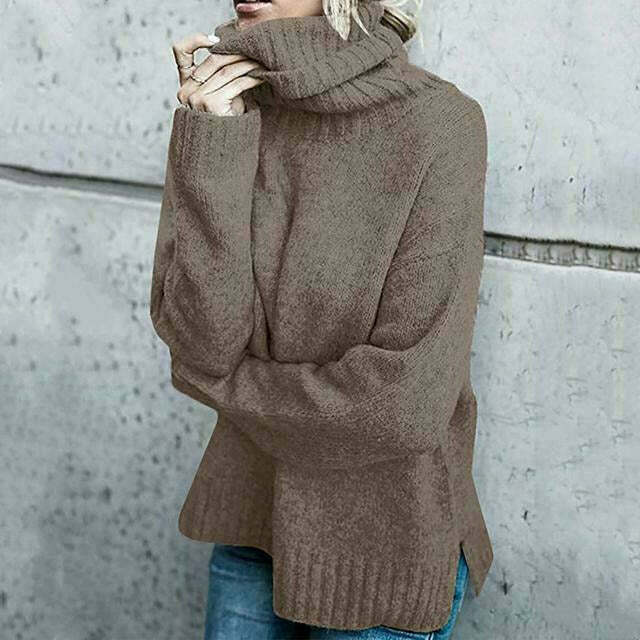 Krohn-e | Pullover - Damen Herbst Übergröße Strick Rollkragenpullover