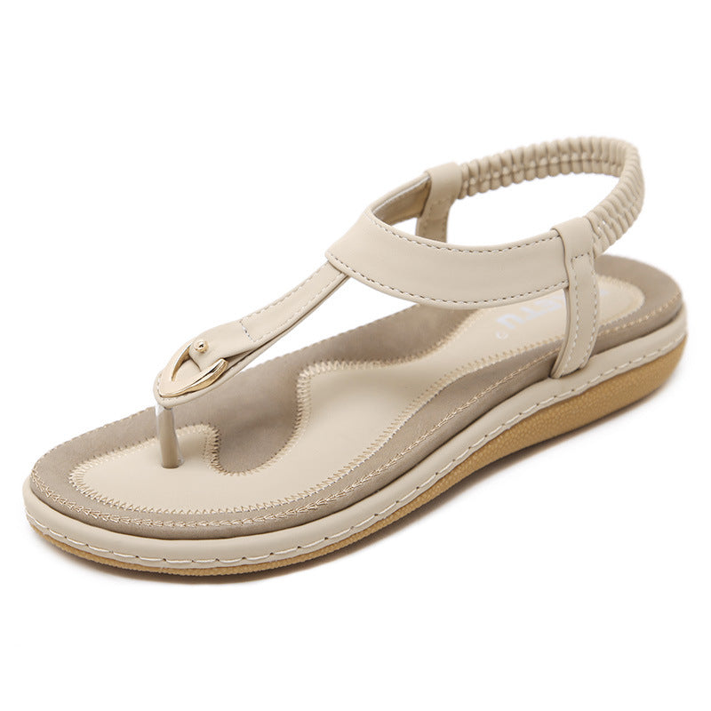 KROHN-E Damen Flache Sandalen Fußgewölbestütze Verstellbare Riemen