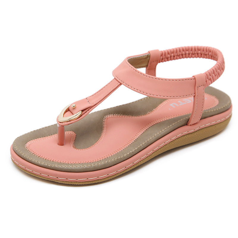 KROHN-E Damen Flache Sandalen Fußgewölbestütze Verstellbare Riemen