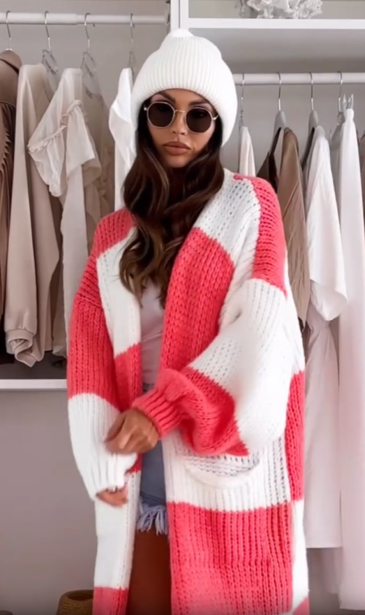 Krohn-e | Bunte karierte Strickjacke für Herbst und Winter