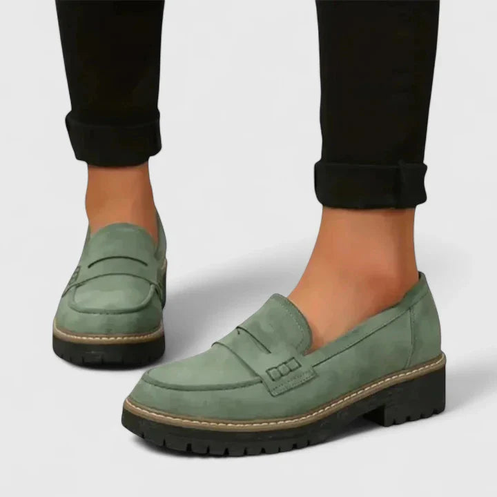 KROHN-E Damen Loafer Komfort Ergonomisch Flexible Sohle