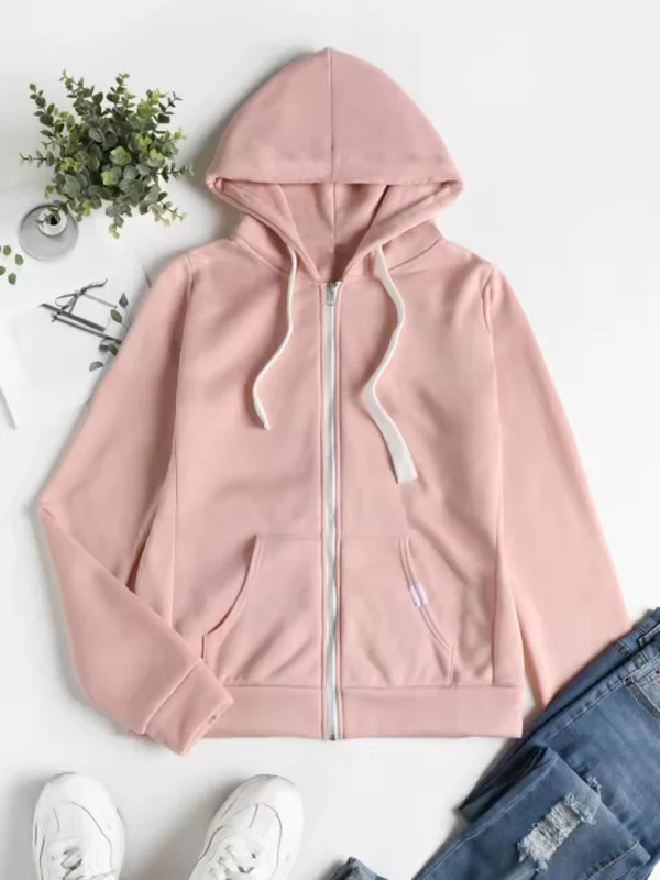 Krohn-e | Zip up Kapuzenpullover Kordelzug Kapuze