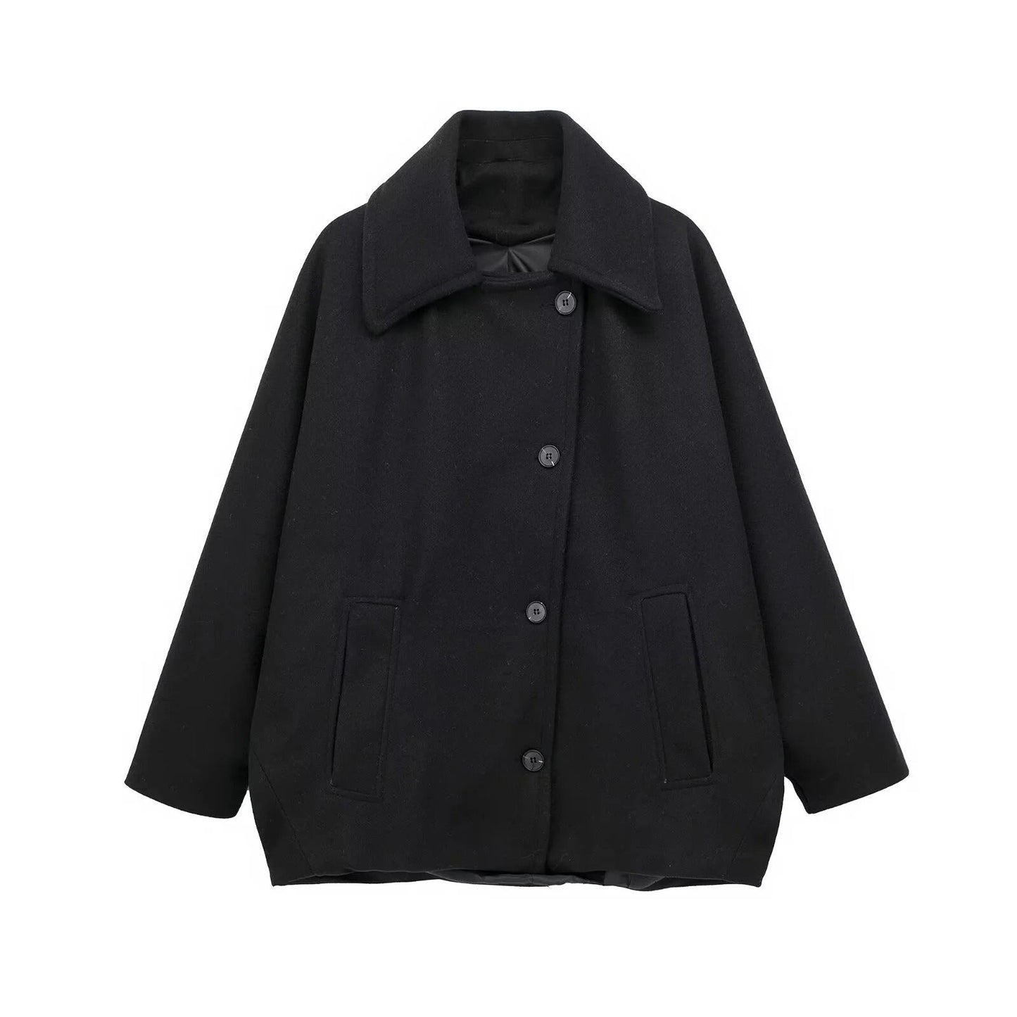 Krohn-e | Übergröße Peacoat Doppelreiher Knopfleistenjacke