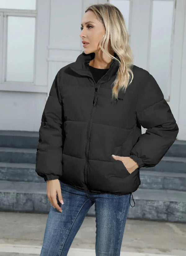 Krohn-e | Jacke – Lässiger Schnitt – Stehkragen – Reißverschluss Vorne – Elastische Bündchen – Hüftlänge
