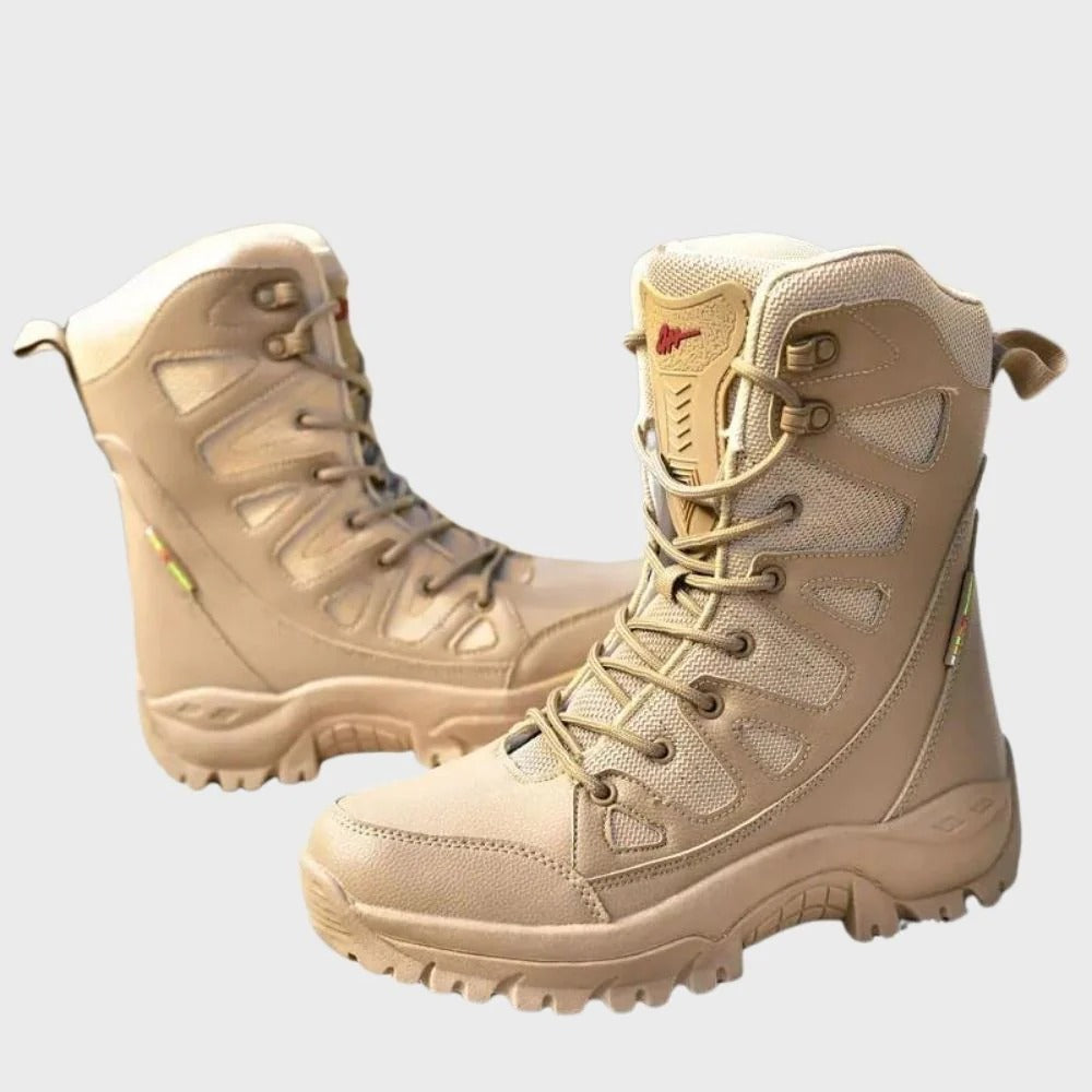 Krohn-e | Wanderstiefel – Leder-Mesh-Obermaterial – Hochschaft – Verstärkte Zehe – Robuste Sohle