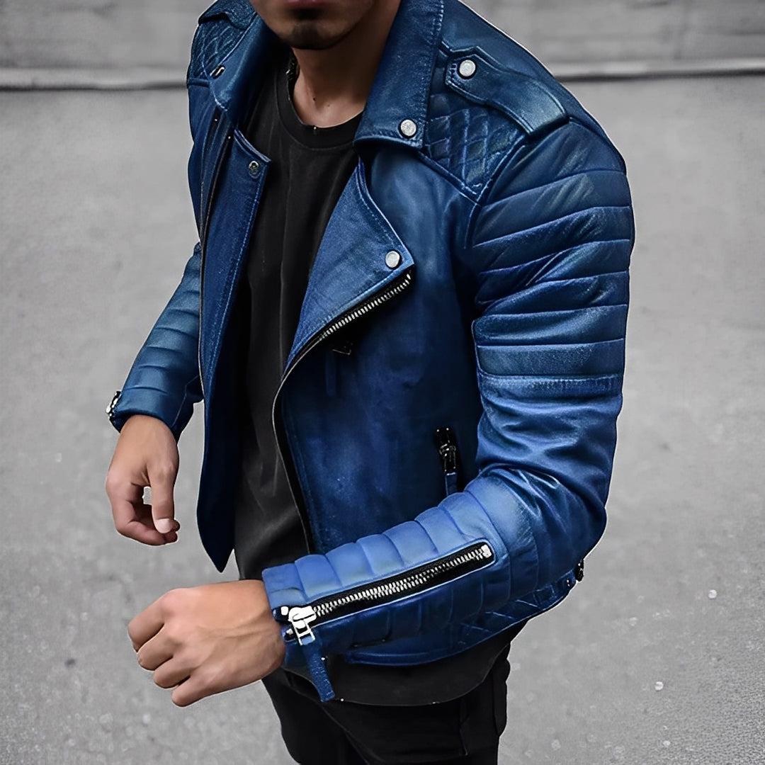 Krohn-e | Retro Lederjacke für Herren im stilvollen Design