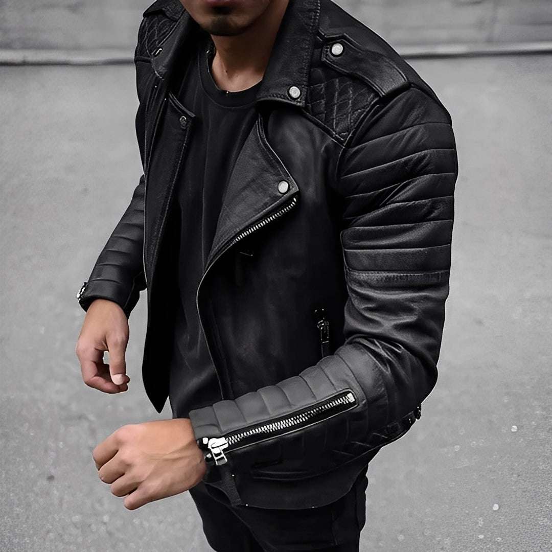 Krohn-e | Retro Lederjacke für Herren im stilvollen Design
