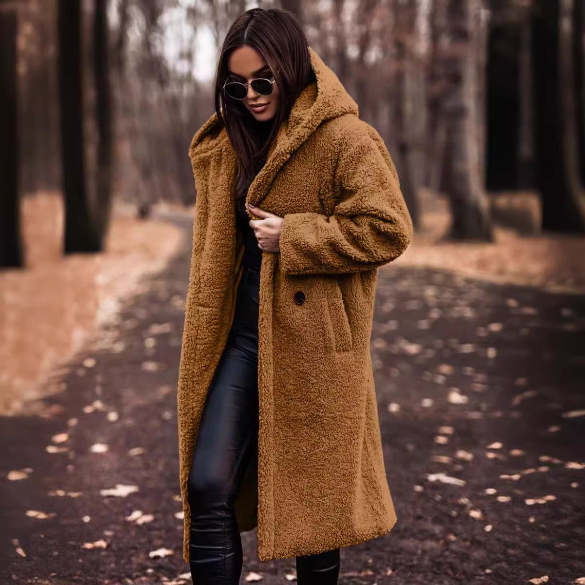 Krohn-e | Mantel - Oversized Fit - Wolle - Vollständig - Kapuze und Knöpfe