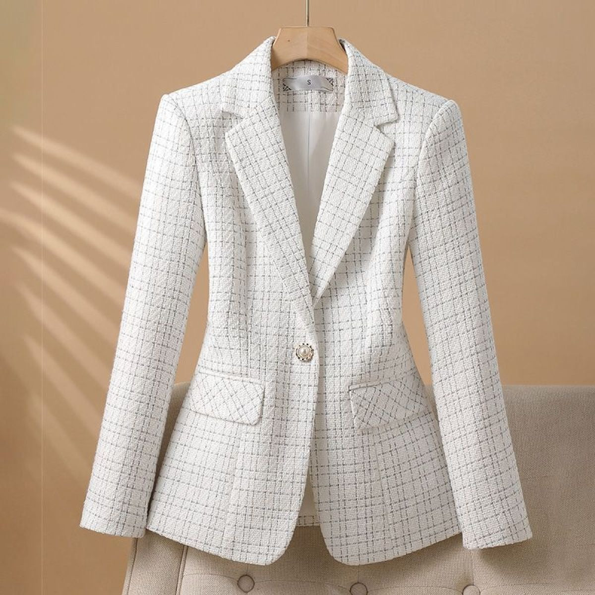 Krohn-e | Damenblazer mit kariertem Muster