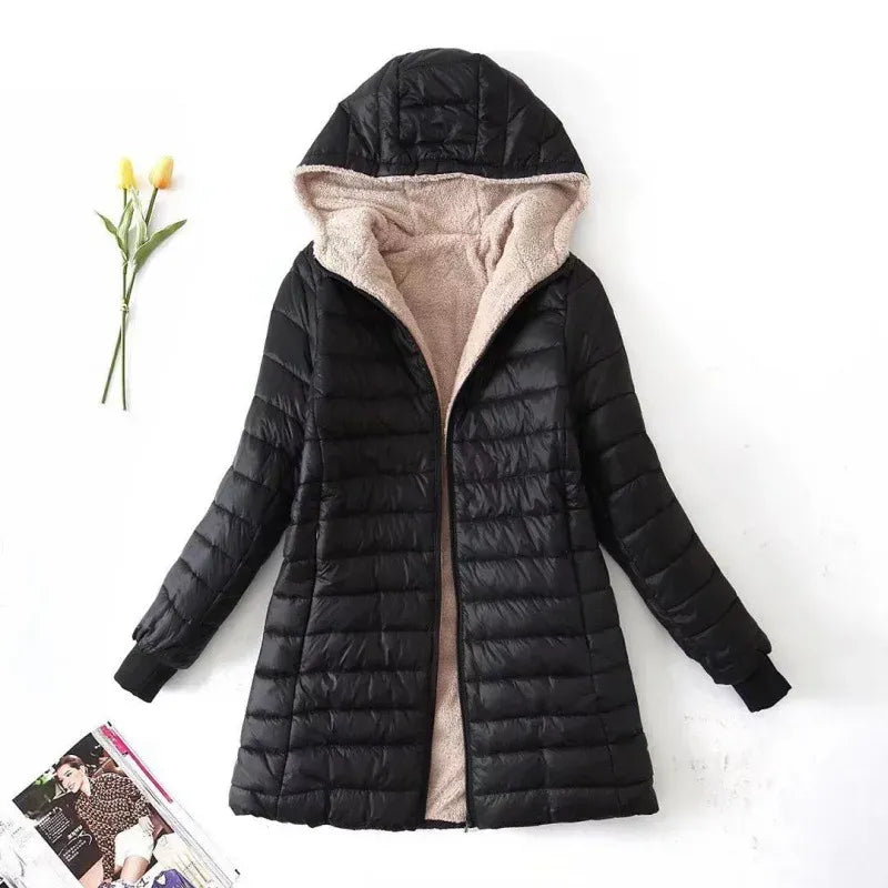 Krohn-e | Steppjacke - Normale Passform - Fleece-Futter - Kapuze - Wasserabweisend