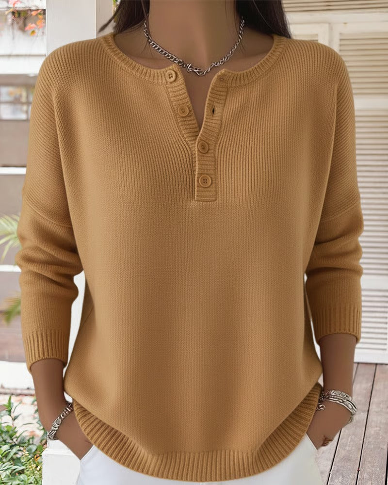Krohn-e | Klassische Strickjacke mit Knöpfen und langen Ärmeln