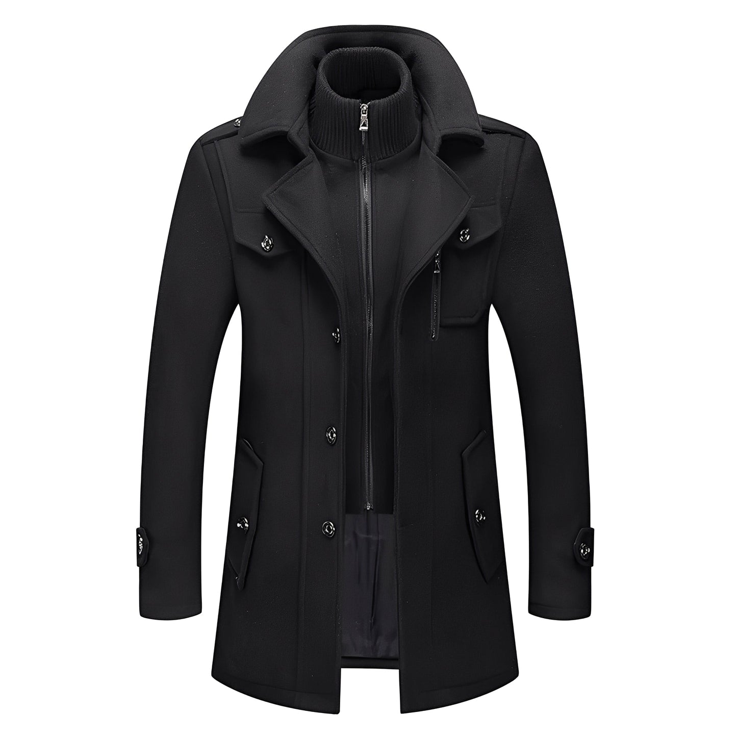 Krohn-e | Eleganter langer Trenchcoat für Herren