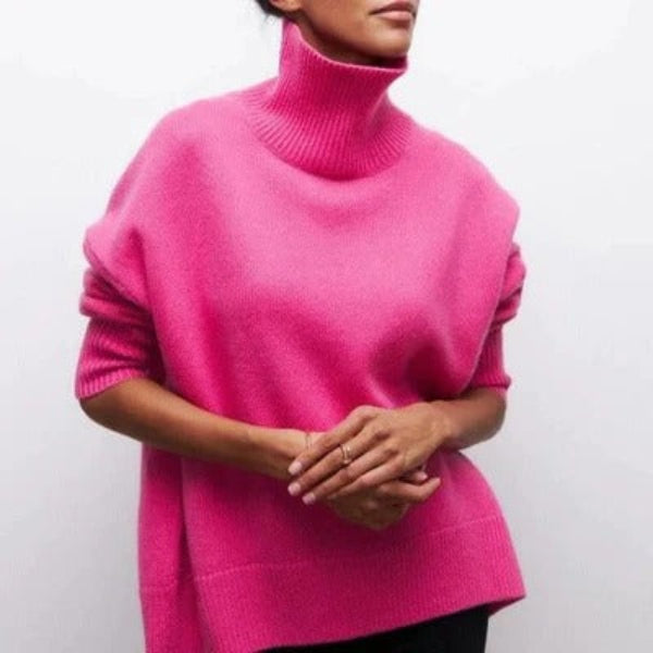 Krohn-e | Rollkragenpullover mit Geripptem Saum und Komfortpassform