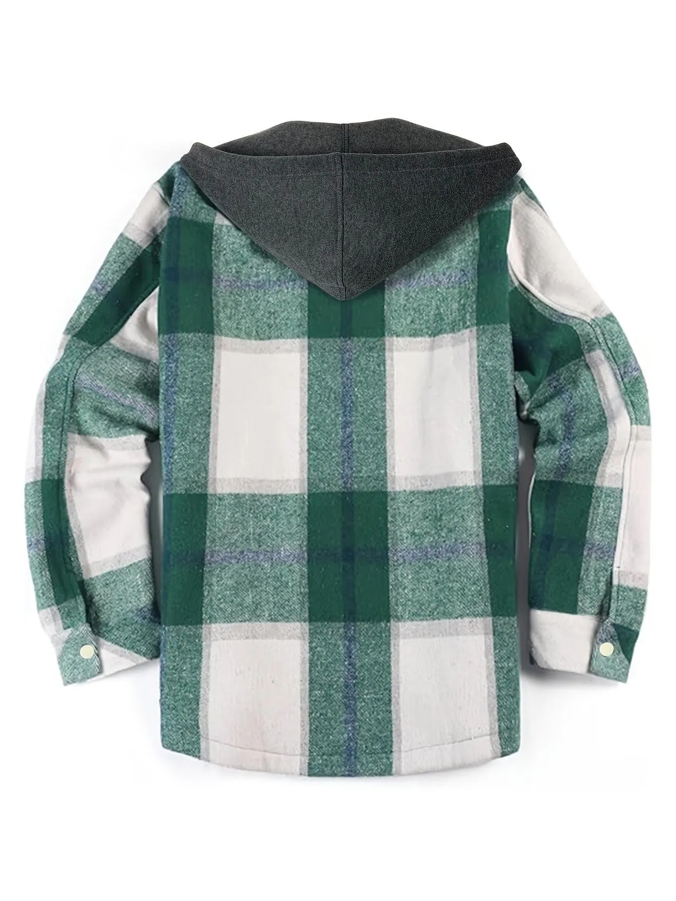 Krohn-e | Karierter Herrenjacke mit Kapuze