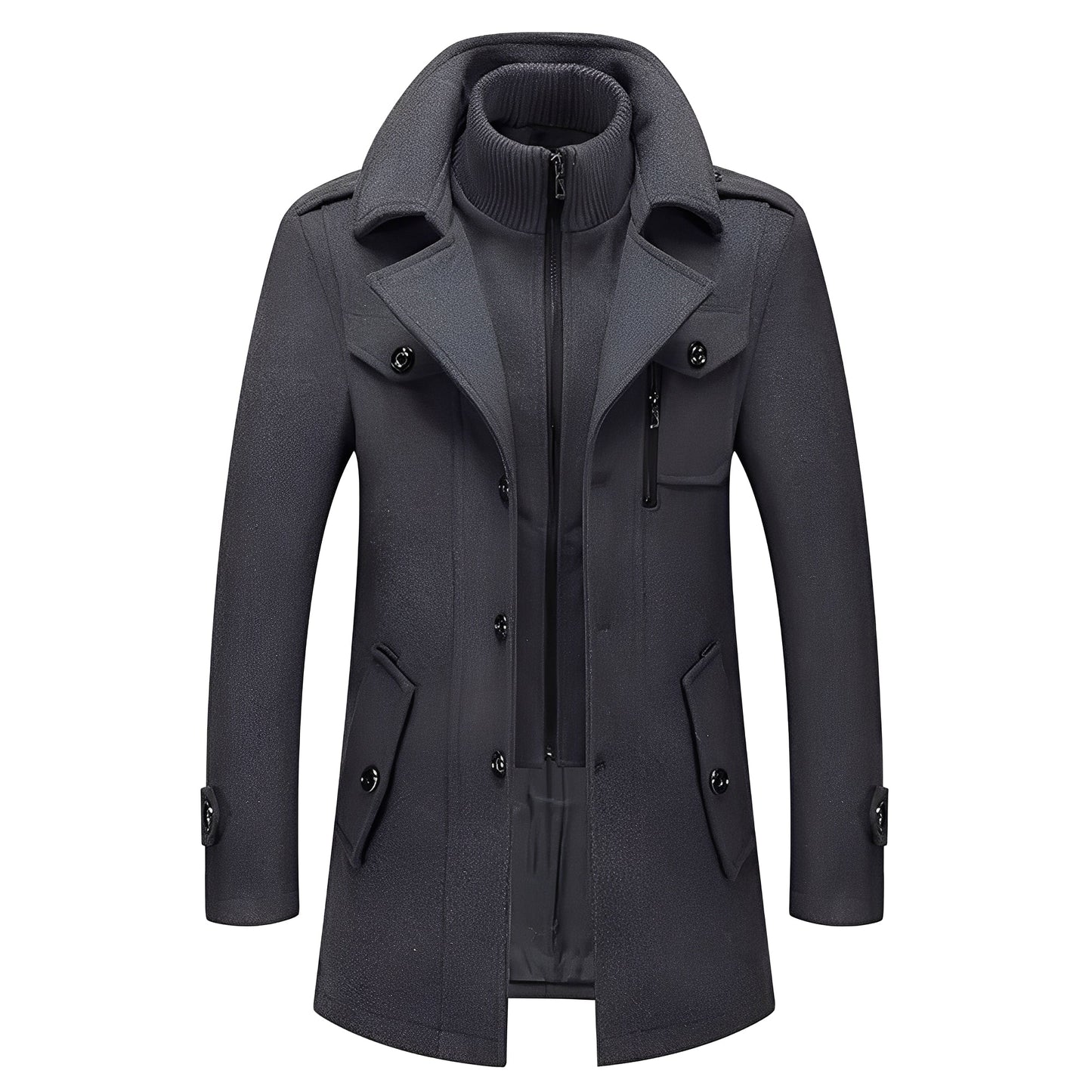 Krohn-e | Eleganter langer Trenchcoat für Herren