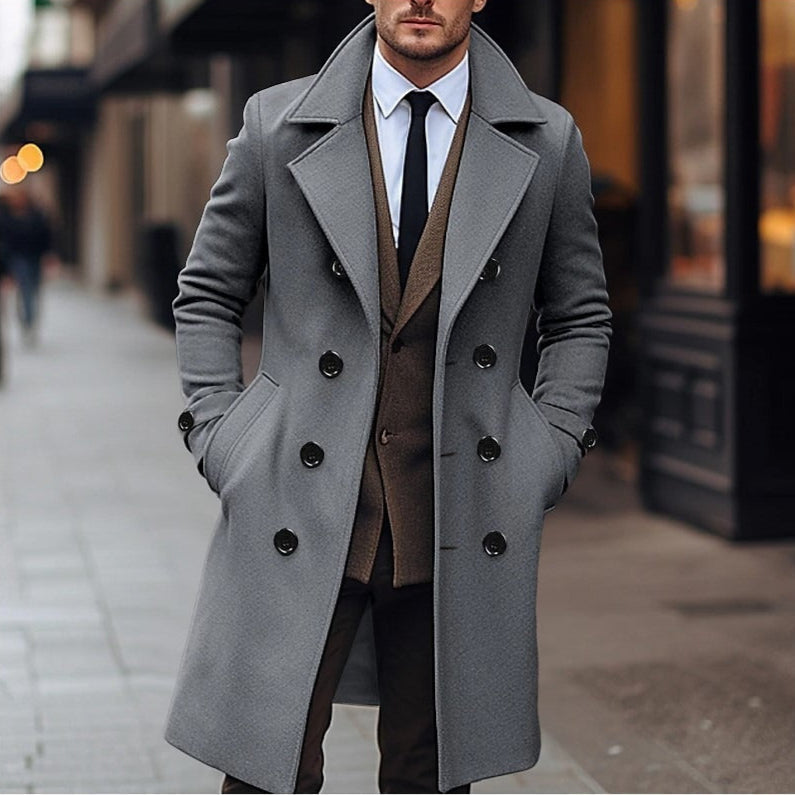 Krohn-e | Eleganter Woll-Crossover-Mantel für Herren