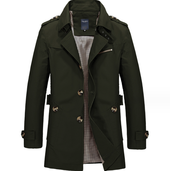 Krohn-e | Wasserdichter Herren-Trenchcoat mit Doppelknöpfen - Miles